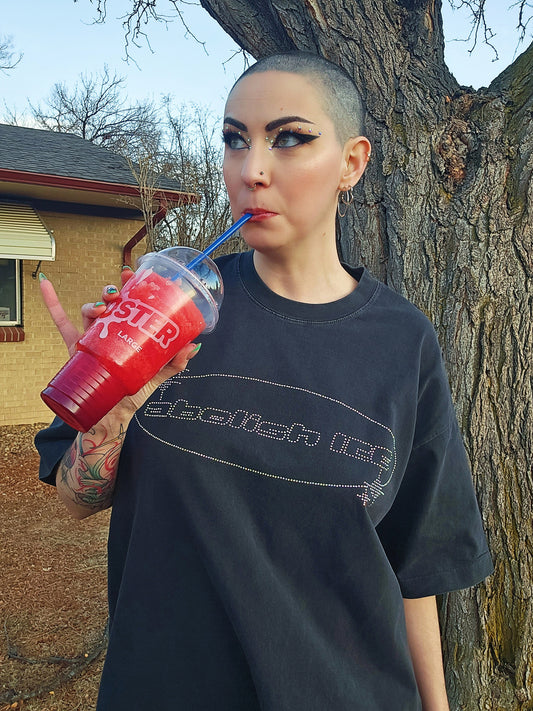 Abolish ICE Rhinestone Tee